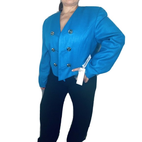 Doncaster Vintage Military Bolero Open Front Blazer Sz 18 New - Picture 4 of 11